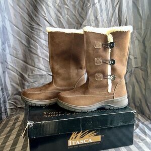 Itasca Brown Suede Boots with Faux Fur